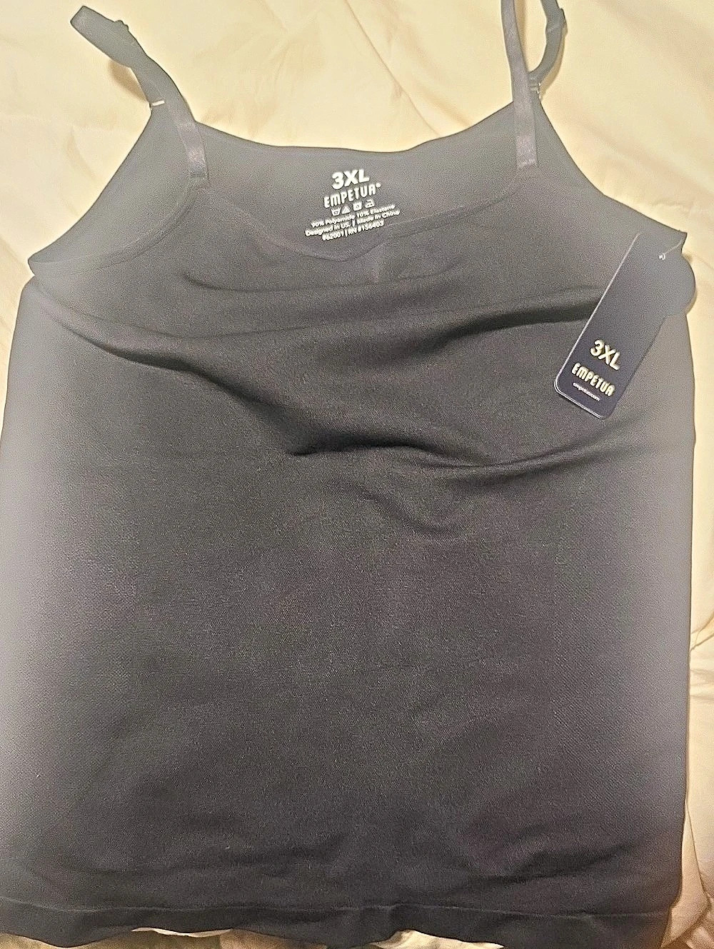 Empetua All Day Every Day Scoop Neck Cami Black 3XL